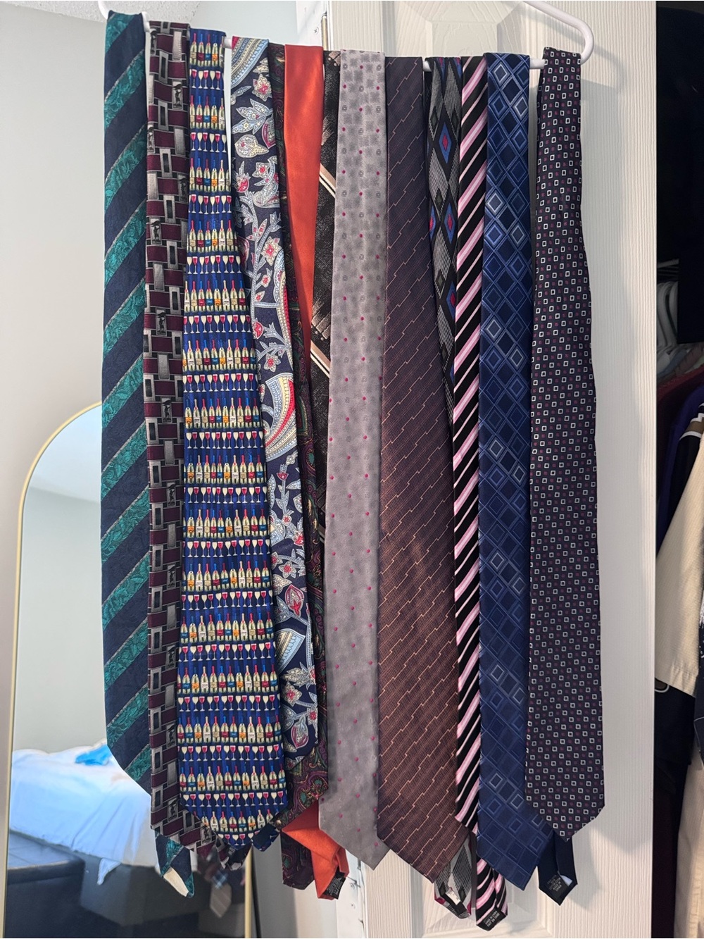Men's Assorted Blue and Burgundy Neck Tie Collection - Multipack